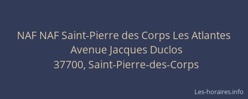 NAF NAF Saint-Pierre des Corps Les Atlantes