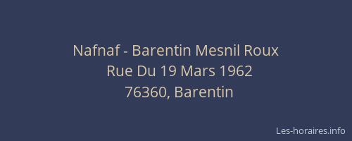 Nafnaf - Barentin Mesnil Roux