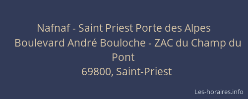 Nafnaf - Saint Priest Porte des Alpes