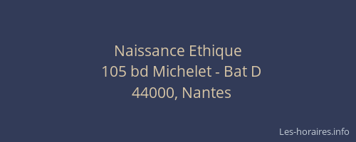 Naissance Ethique