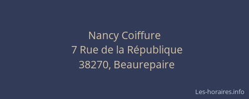 Nancy Coiffure