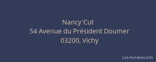 Nancy'Cut