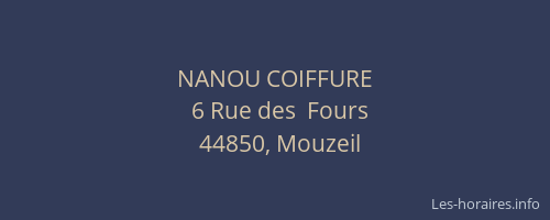 NANOU COIFFURE