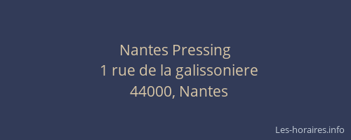 Nantes Pressing