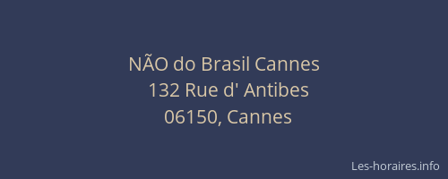 NÃO do Brasil Cannes