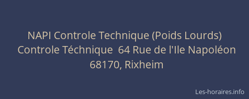 NAPI Controle Technique (Poids Lourds)