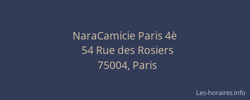NaraCamicie Paris 4è
