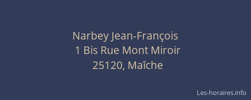 Narbey Jean-Fran&ccedil;ois