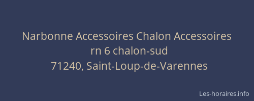 Narbonne Accessoires Chalon Accessoires