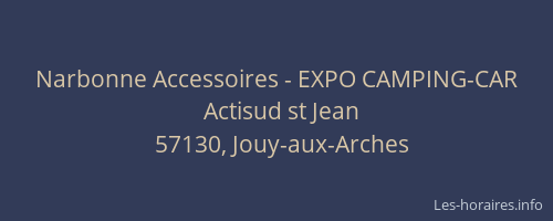 Narbonne Accessoires - EXPO CAMPING-CAR