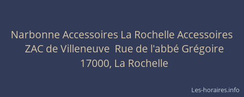 Narbonne Accessoires La Rochelle Accessoires