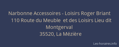 Narbonne Accessoires - Loisirs Roger Briant