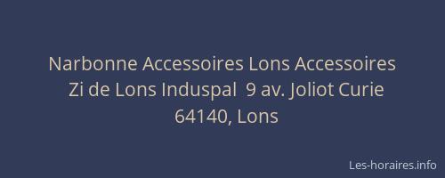 Narbonne Accessoires Lons Accessoires