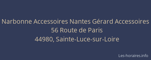 Narbonne Accessoires Nantes Gérard Accessoires