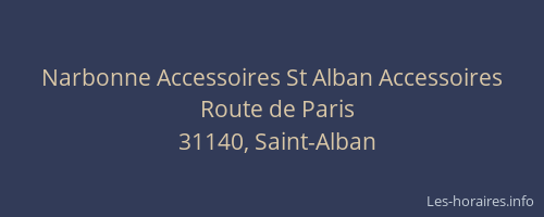 Narbonne Accessoires St Alban Accessoires