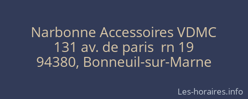 Narbonne Accessoires VDMC