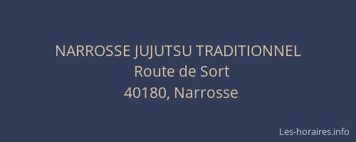 NARROSSE JUJUTSU TRADITIONNEL