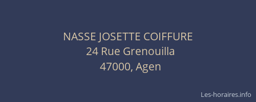 NASSE JOSETTE COIFFURE