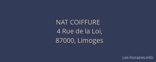 NAT COIFFURE