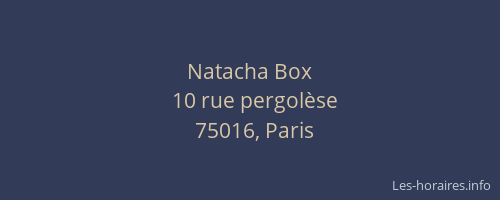 Natacha Box