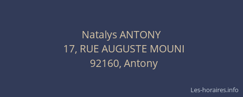 Natalys ANTONY