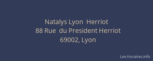 Natalys Lyon  Herriot