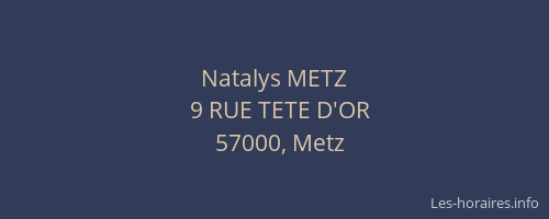 Natalys METZ