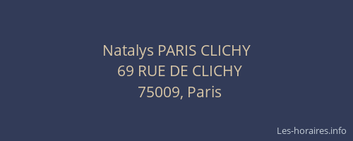 Natalys PARIS CLICHY