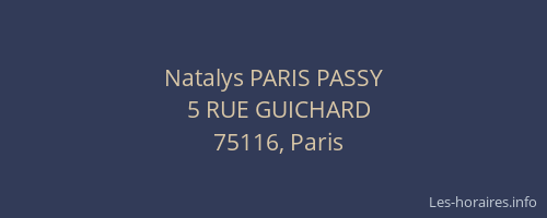 Natalys PARIS PASSY