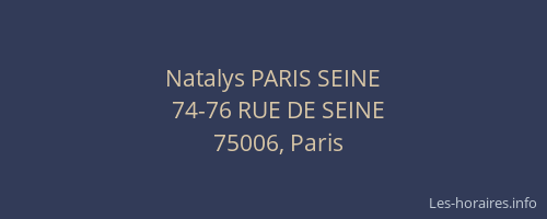 Natalys PARIS SEINE