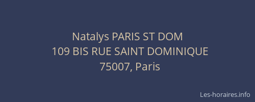 Natalys PARIS ST DOM