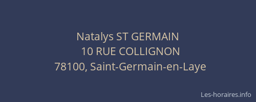 Natalys ST GERMAIN