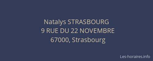 Natalys STRASBOURG