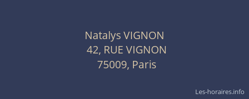 Natalys VIGNON