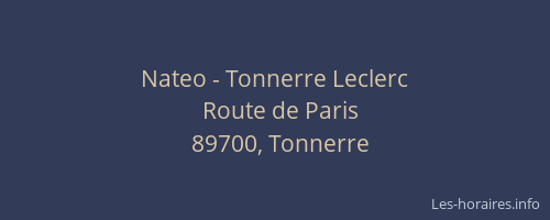 Nateo - Tonnerre Leclerc
