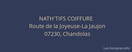 NATH'TIFS COIFFURE