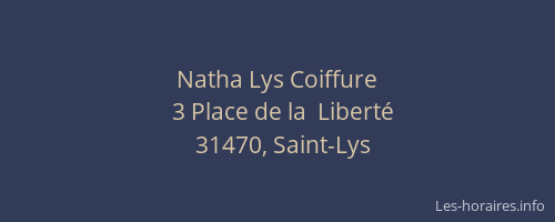 Natha Lys Coiffure