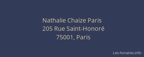 Nathalie Chaize Paris