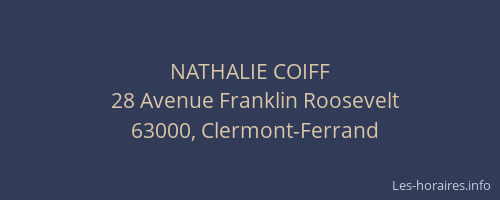 NATHALIE COIFF