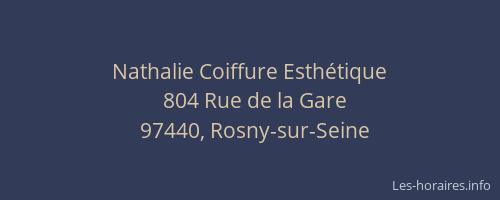 Nathalie Coiffure Esth&eacute;tique