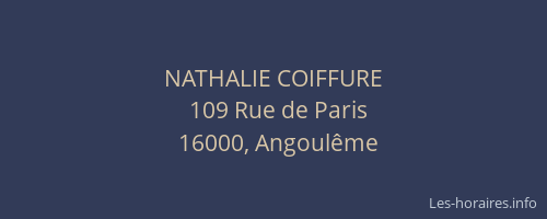 NATHALIE COIFFURE