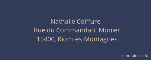 Nathalie Coiffure