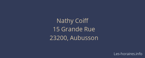 Nathy Coiff