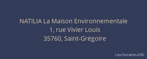 NATILIA La Maison Environnementale