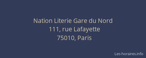 Nation Literie Gare du Nord