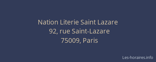 Nation Literie Saint Lazare