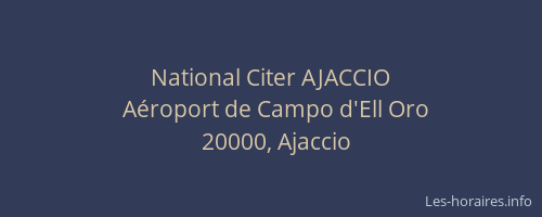 National Citer AJACCIO