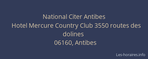 National Citer Antibes