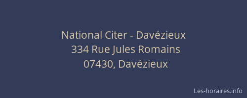 National Citer - Davézieux