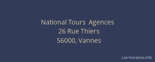 National Tours  Agences